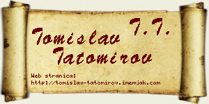 Tomislav Tatomirov vizit kartica